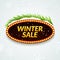 Big sale winter sale sign design template. Xmas season clearance discount. Market promotion advertising with fir