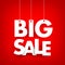 Big sale - words hanging on rope