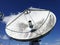 Big satellite parabolic dish for telecommunications