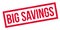 Big Savings rubber stamp