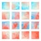 Big set blue pink polygonal Mosaic Backgrounds, Low Poly Style, Vector illustration, great design element for brochure