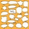 Big Set of Cartoon, Comic Speech Bubbles, Empty Dialog Clouds in Pop Art Style.