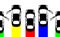 Big set collection black cars top view. Sport car door open or not. Sedan, small mini avto and city automobile. Vector illustratio