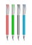 Big set of colored engineering and office pens