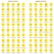 A big set of doodle yellow faces with positive and negative emotions with names. Emotion chart. Emoticons. Emotional