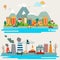 Big set of environmental infographic elements.