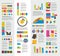 Big set of flat infographic elements.