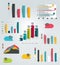 Big set of infographic charts.