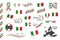 Big set of Italian ribbons, symbols, icons and flags