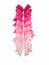 Big set of realistic pink satin handmade gift bows and ribbons. Realistic  ribbon decoration for holiday