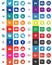 Big set of social media icons for your business in simply design