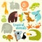 Big set of vector animals.