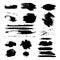 Big set of vector blots. Abstract ink spots.