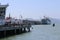 Big ship on Fisherman\'s Wharf is a neighborhood and popular tourist attraction in San Francisco, California.