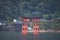 The big shrine gate of Itsukushima-Jinja shrine in the sea. Miyajima Japan