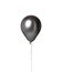 Big silver metallic latex balloon for birthday party isolated on a white