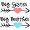 Big sister big brother cutting files EPS DXF SVG arrows heart