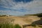 Big sky over a Cornish beach