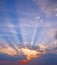 Big sky sunburst rays