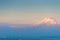 Big and Small Ararat with snow-capped peaks on a sunny morning