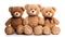Big and small teddy bears sitting pink,Generate AI