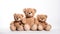 Big and small teddy bears sitting pink,Generate AI