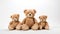 Big and small teddy bears sitting pink,Generate AI