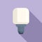 Big smart lightbulb icon flat vector. Good remote