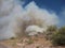 Big Smoke Cloud from a Small Wildfire Near Apache Junction, Arizona