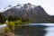 Big snow mountains with forest, bariloche, mountain landscape