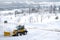 A big snowstorm at snow mountain area in Hokkaido, Japan