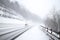 A big snowstorm at snow mountain area in Hokkaido, Japan