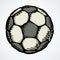 Big soccer ball. Vector drawing