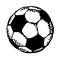 Big soccer ball. Vector drawing