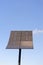 Big solar panel on pole