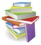 Big stack of books illustration