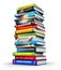 Big stack of color hardcover books