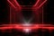 Big stage with red neon light luminance background