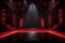 Big stage with red neon light luminance background