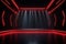 Big stage with red neon light luminance background