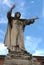 Big statue of Savonarola a dominican friar in Ferrara in Italy