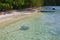 Big stingray in shallow waters of Moore