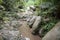 Big stone in chantathen waterfall at Bang Phra, Sriracha, Chonburi, Thailand