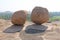 Big stones in Hampi, Karnataka, India. Virupaksha temple