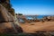 Big stones on the pink Granite Coast, Ploumanach, France