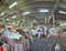 Big storehouse interior with merchandise for distribution.