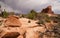 Big Storm Clouds Over Desert Buttes Arches National Park