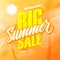 Big Summer Sale. This weekend special offer banner with hand lettering and palm trees for business, promotion and advertising.
