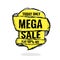 Big super sale, flat 50 off. Vector illustration.