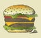 Big and tasty hamburger